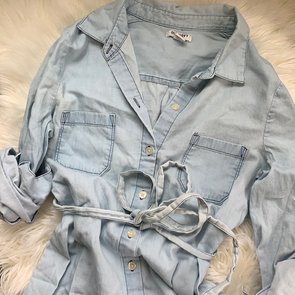 Old Navy Chambray Button up Dress